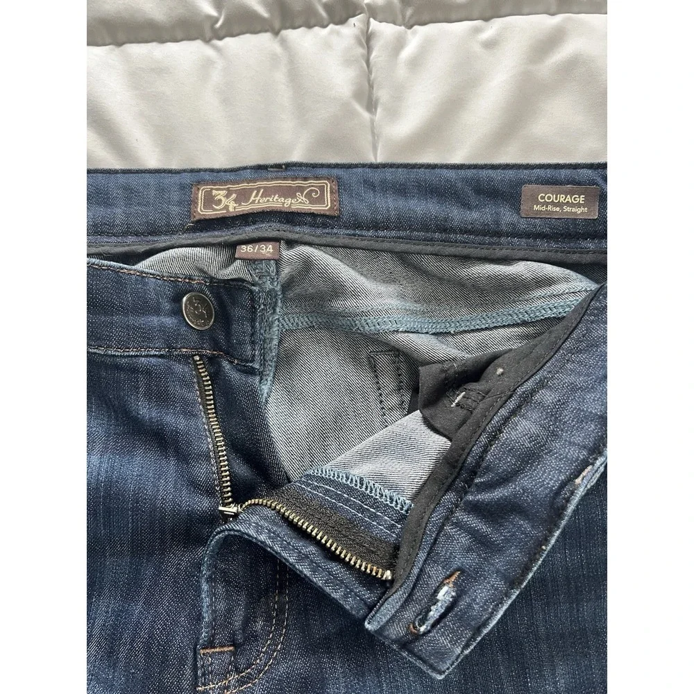 34 Heritage Courage Jeans 36x34 Mid Rise Straight Medium Dark Wash (139)